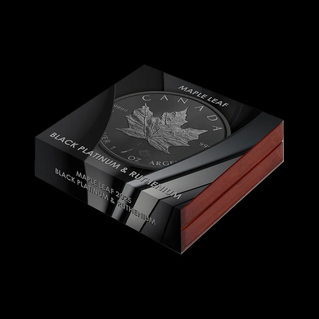 1 oz Silver Maple Leaf - Black Platinum & Ruthenium Ennobled - BU 2025 - Image 4