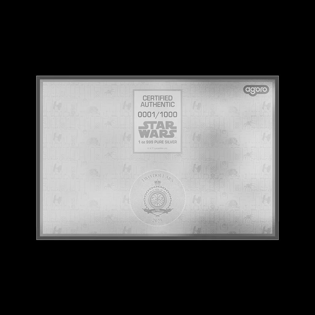 Star Wars X-Wing T-70 Blueprint – 1 oz 6.89 in × 10.31 in Silver Foil (2025) - Image 3