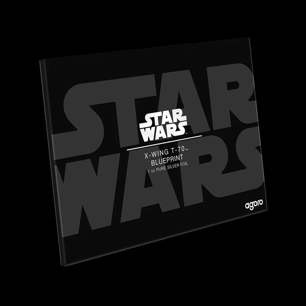 Star Wars X-Wing T-70 Blueprint – 1 oz 6.89 in × 10.31 in Silver Foil (2025) - Image 4